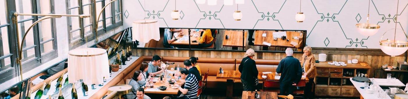 A busy restaurant interior