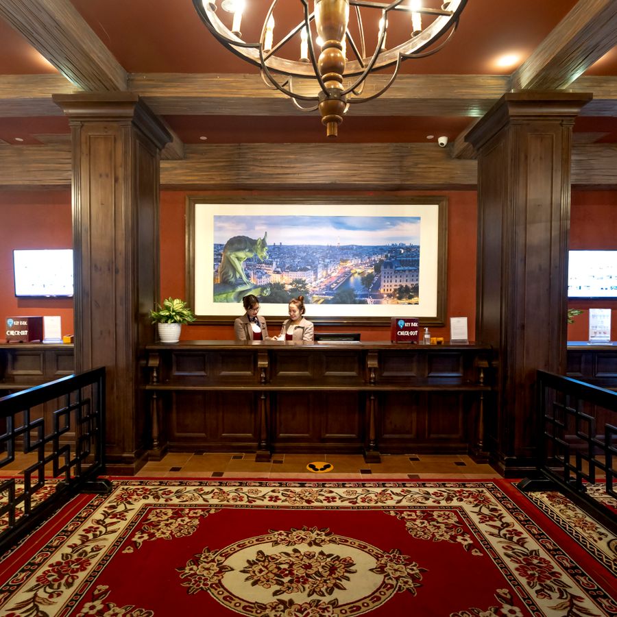 A welcoming hotel reception